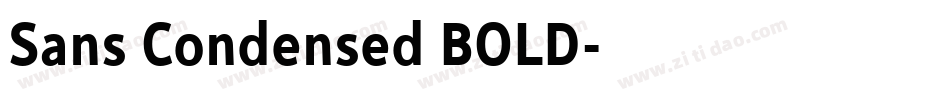 Sans Condensed BOLD字体转换